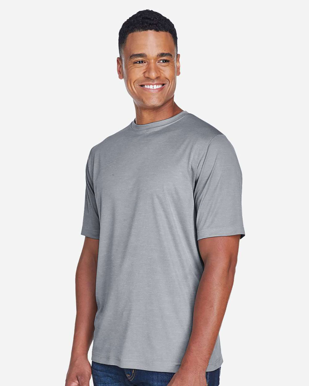 Team 365 TT11H Men's Sonic Heather Performance T-Shirt view 3