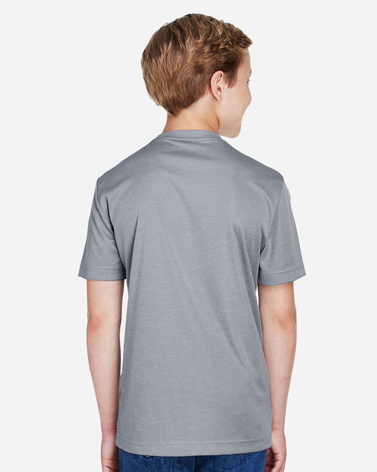 Team 365 TT11HY Youth Sonic Heather Performance T-Shirt view 2