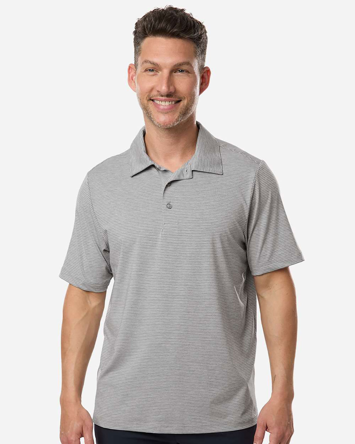 Team 365 TT125 Men's Relay Heathered Stripe Polo
