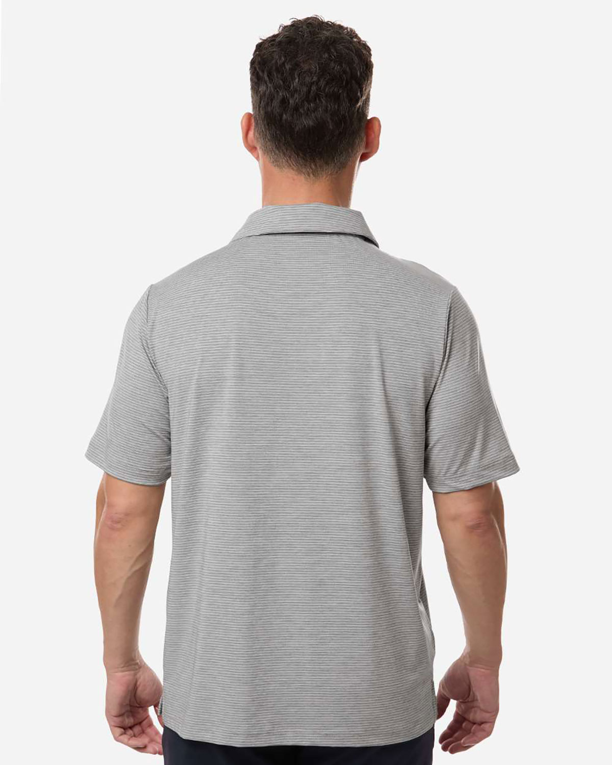 Team 365 TT125 Men's Relay Heathered Stripe Polo view 2