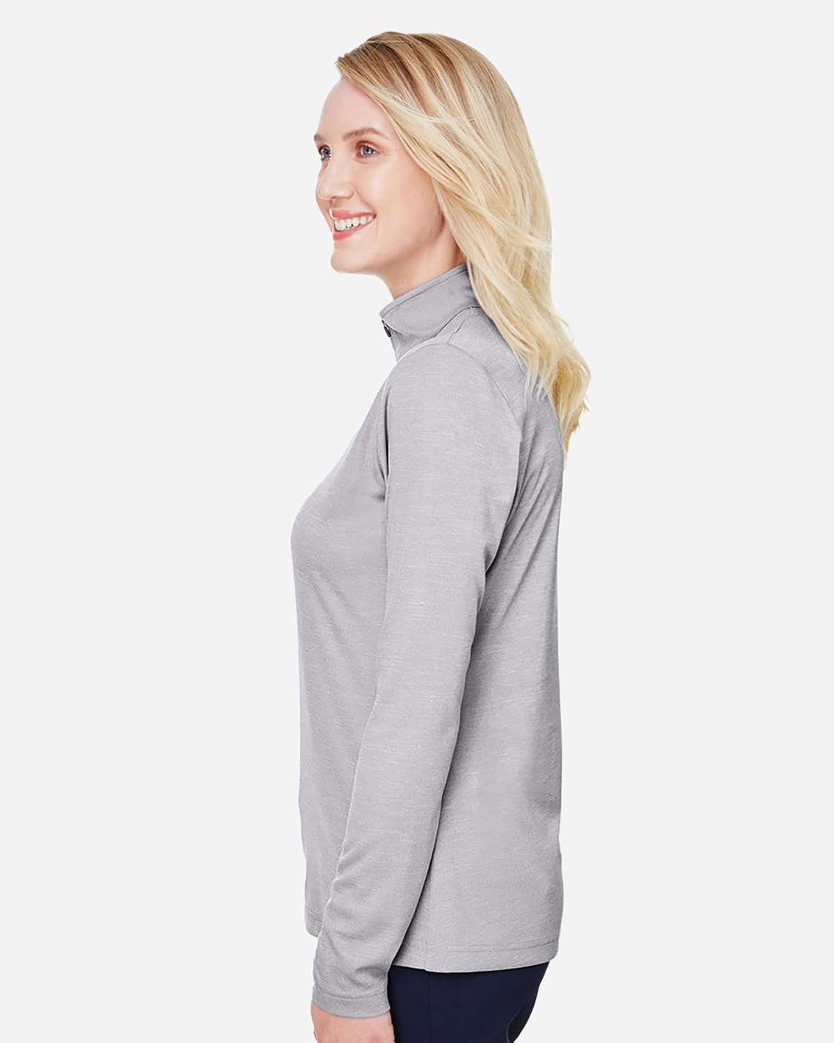 Team 365 TT31HW Women's Zone Sonic Heather Performance Quarter-Zip Pullover view 3