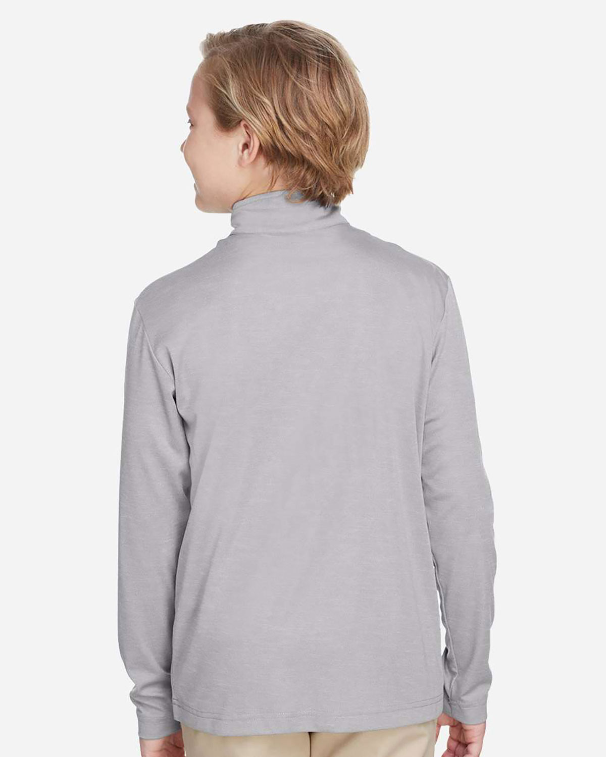 Team 365 TT31HY Youth Zone Sonic Heather Performance Quarter-Zip Pullover view 2