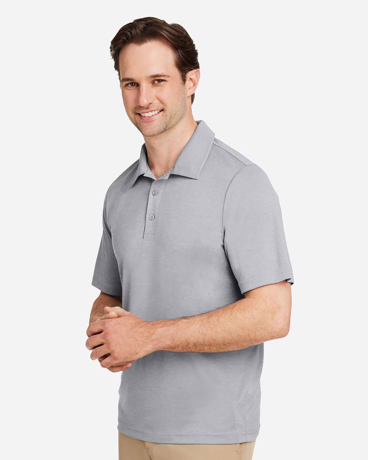 Team 365 TT51H Men's Zone Sonic Heather Performance Polo view 3