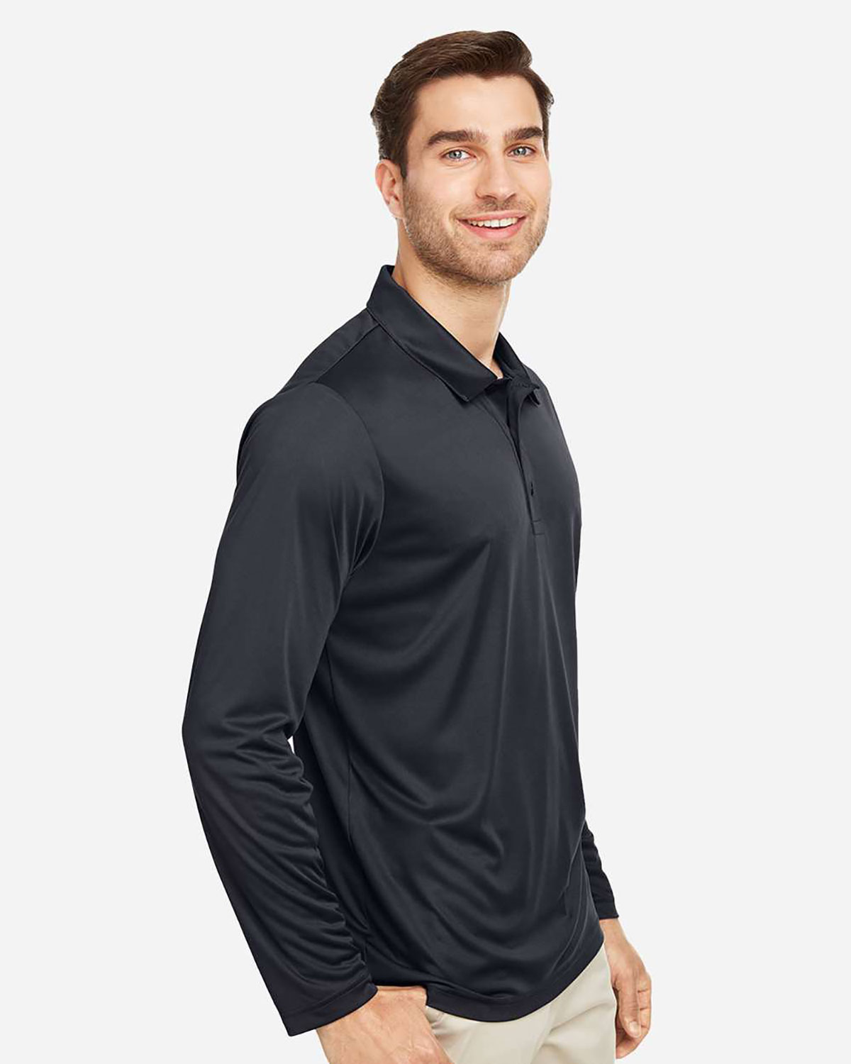 Team 365 TT51L Men's Zone Performance Long Sleeve Polo view 3