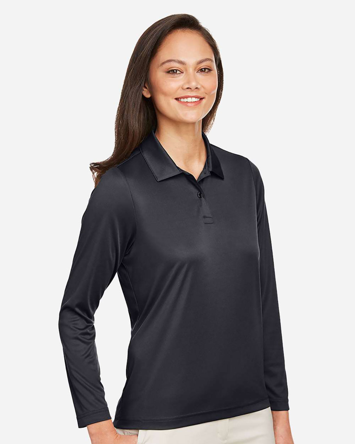 Team 365 TT51LW Women's Zone Performance Long Sleeve Polo view 3