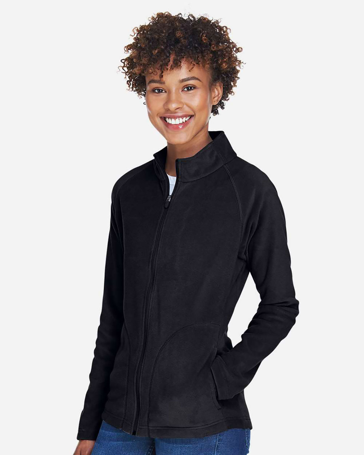 Team 365 TT90W Women's Campus Microfleece Jacket view 3