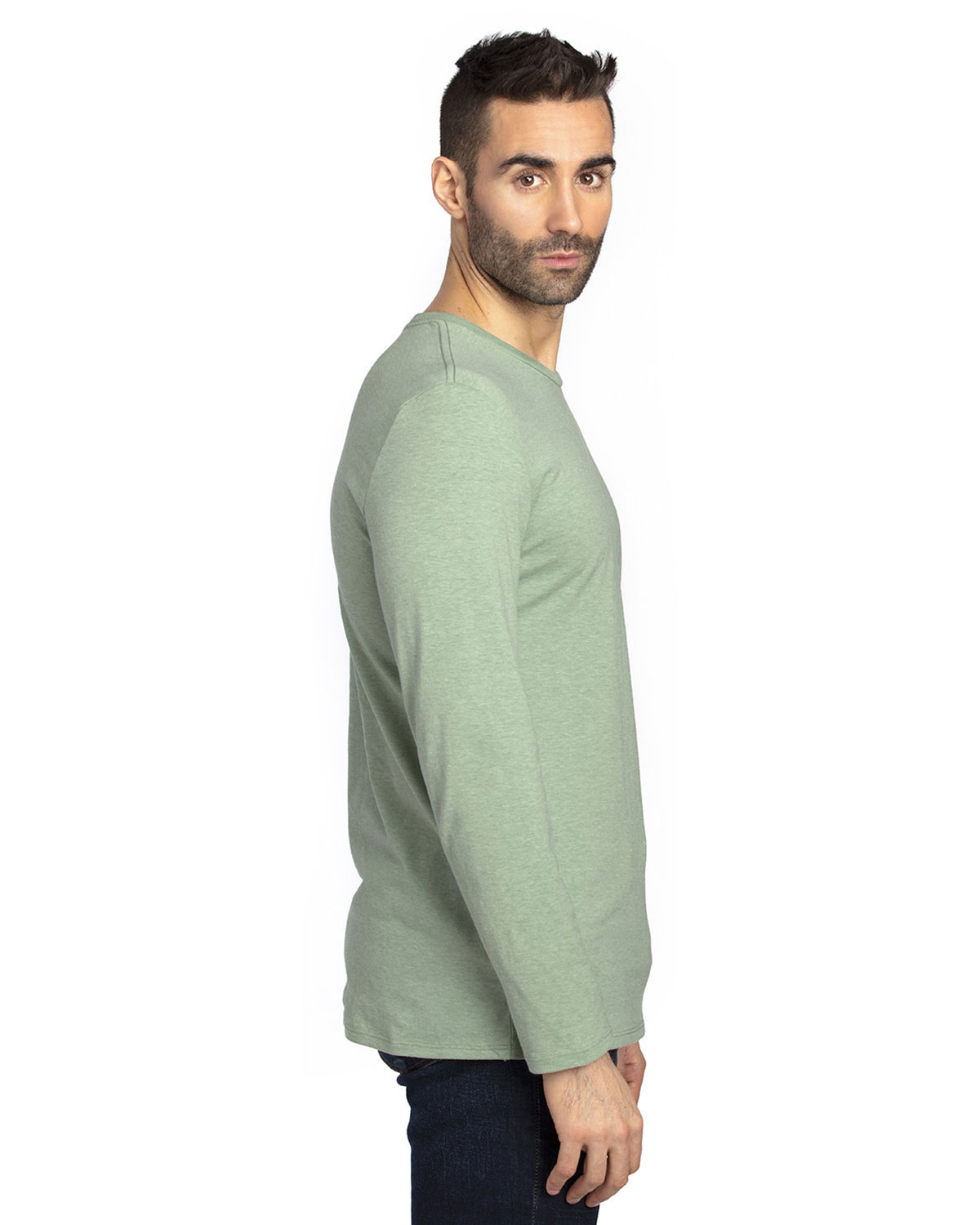 Threadfast Apparel 100LS Unisex Ultimate CVC Long Sleeve T-Shirt view 3