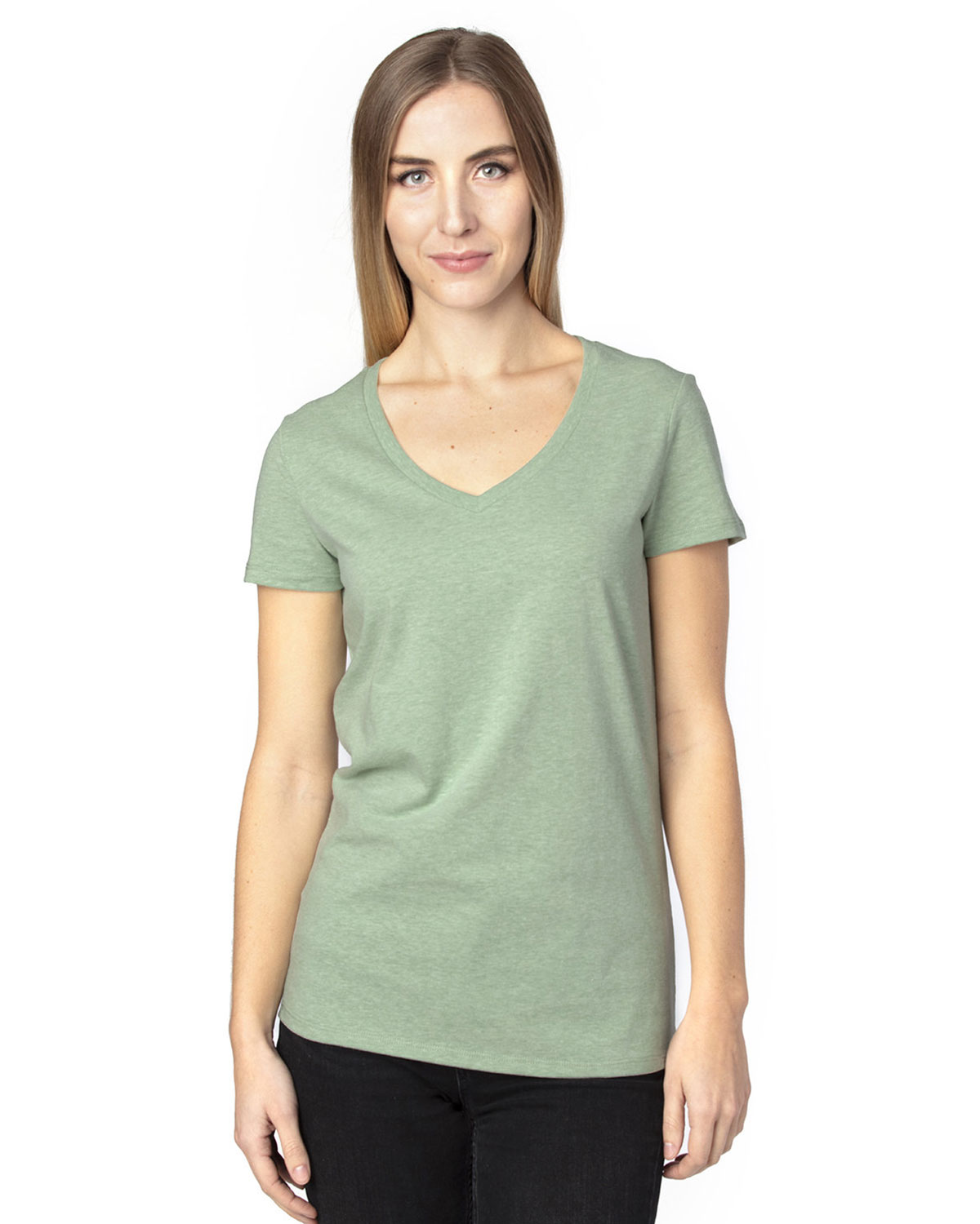 Threadfast Apparel 200RV Women's Ultimate CVC V-Neck T-Shirt