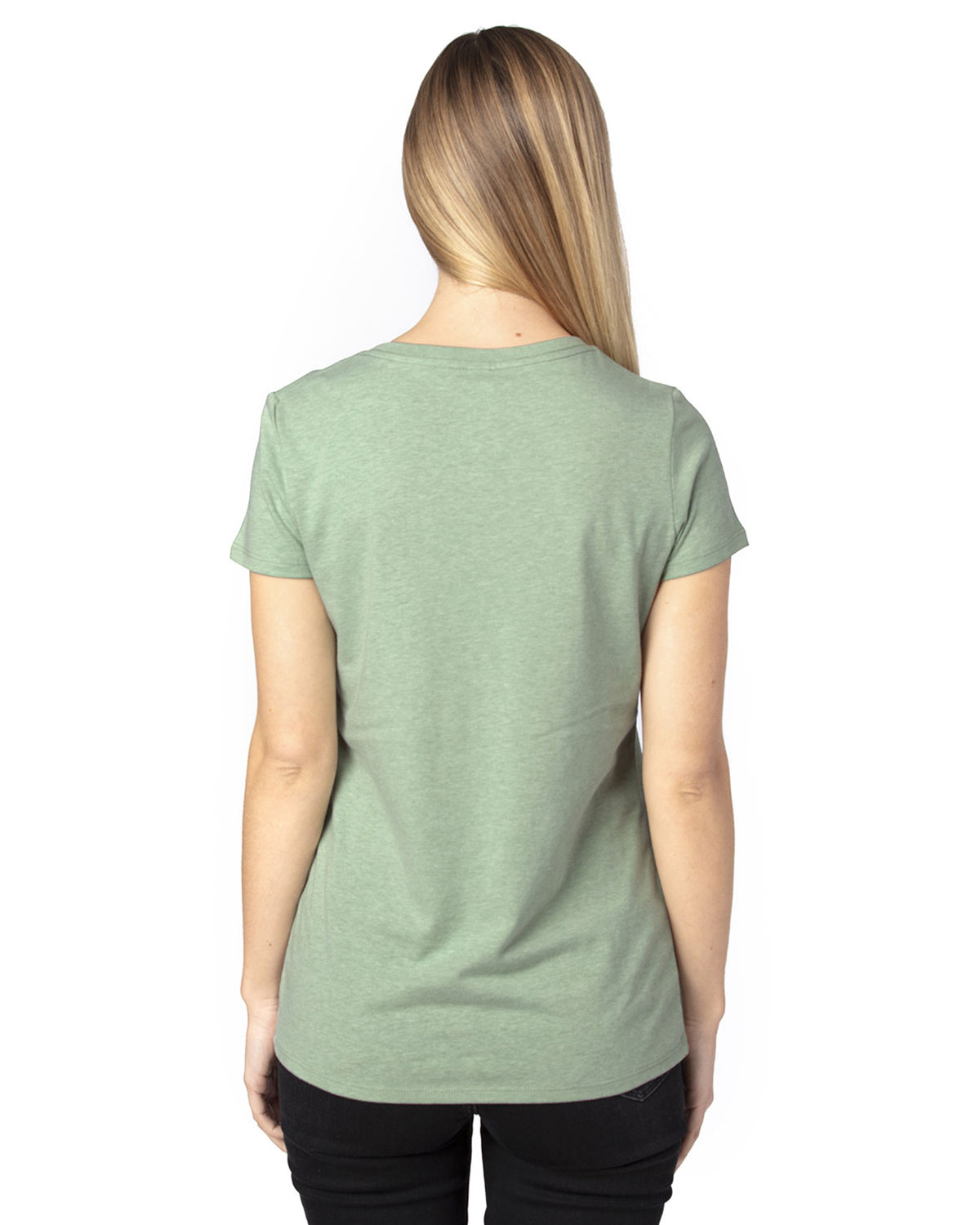 Threadfast Apparel 200RV Women's Ultimate CVC V-Neck T-Shirt view 2