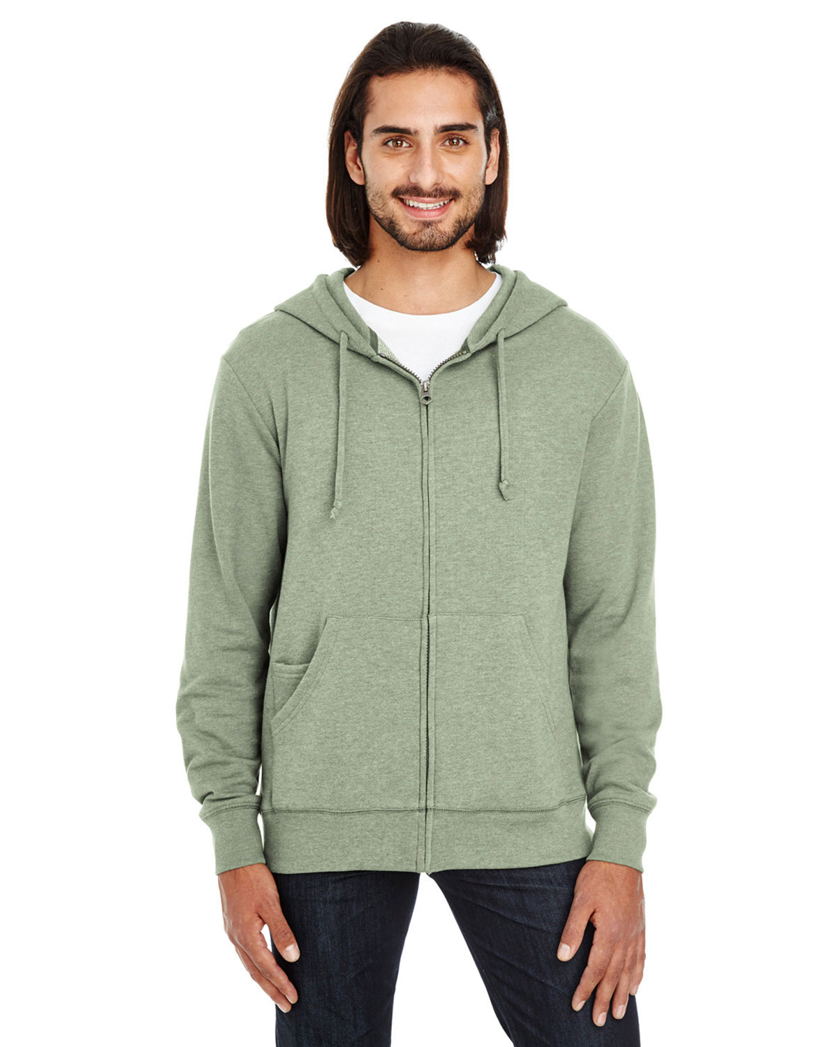 Threadfast Apparel 321Z Unisex Tri-Blend French Terry Full-Zip