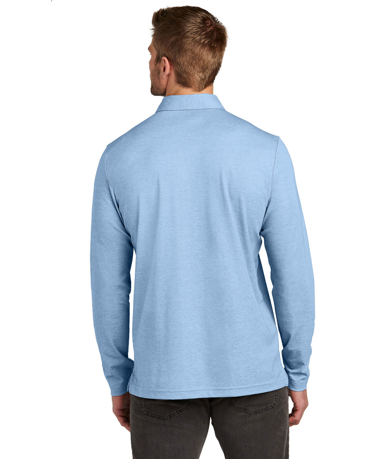 TravisMathew TM1MZ343 Oceanside Heather Long Sleeve Polo view 2