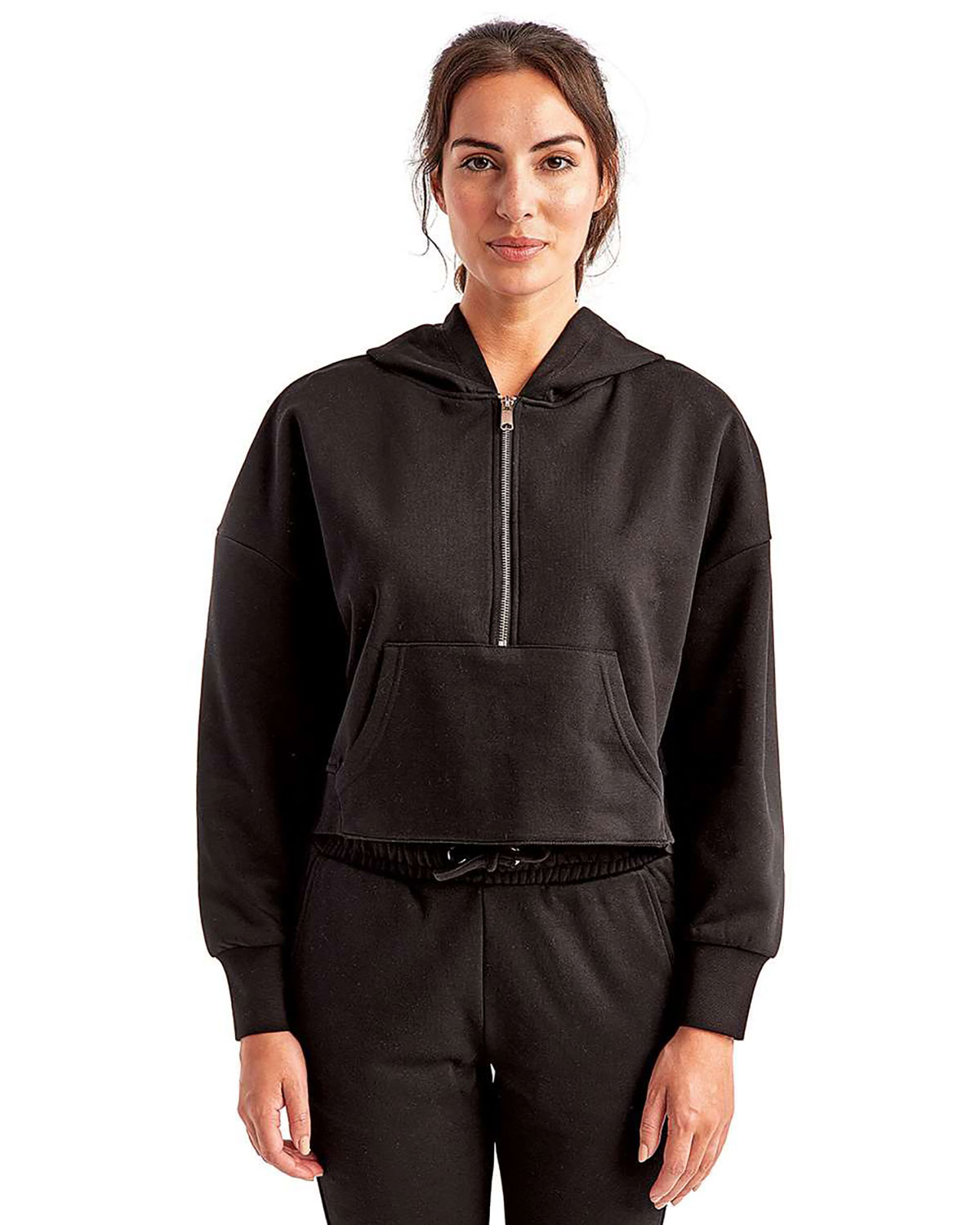 TriDri TD077 Women's Alice Half-Zip Hooded Sweatshirt