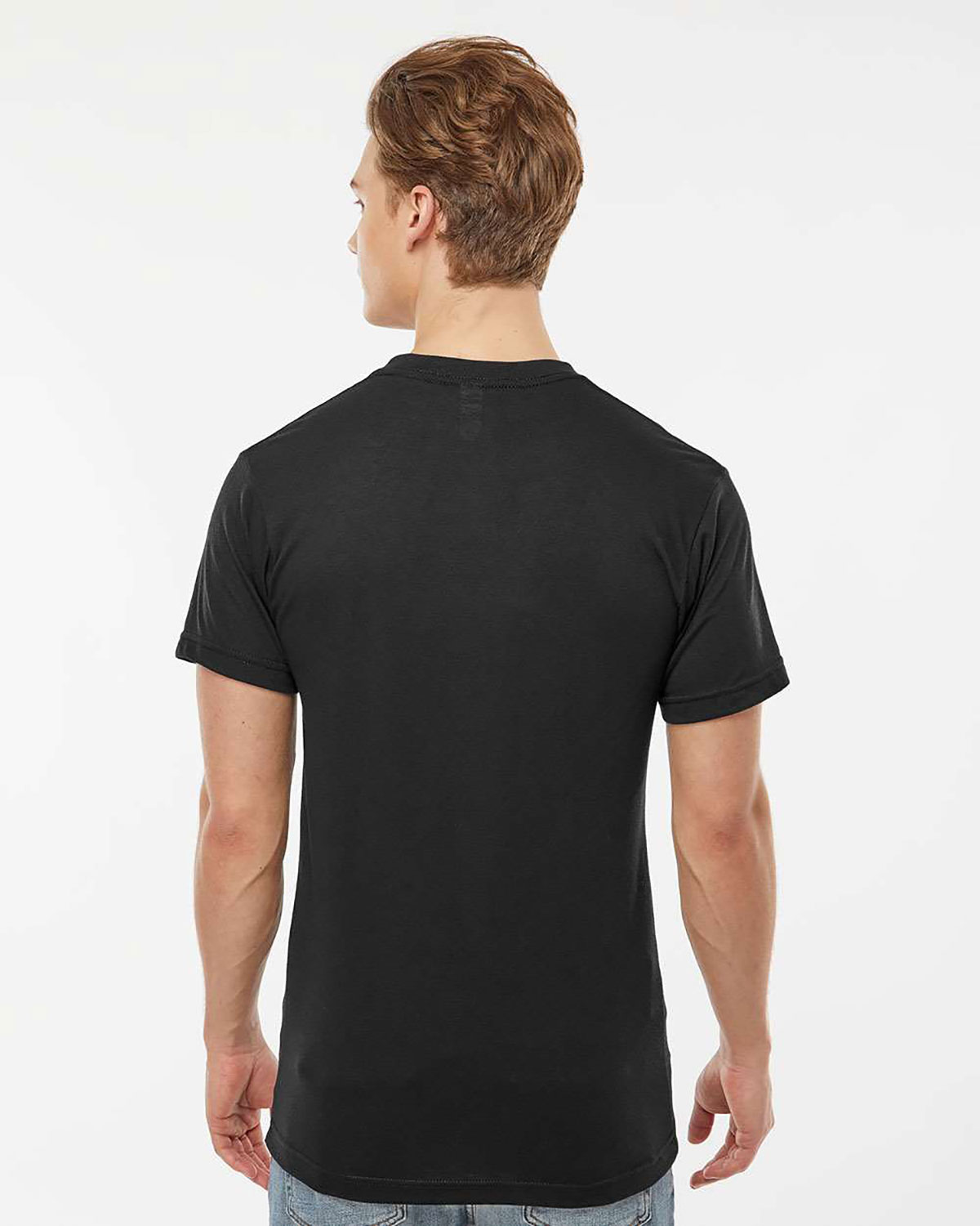 Tultex 207 Men's Poly-Rich V-Neck T-Shirt view 2