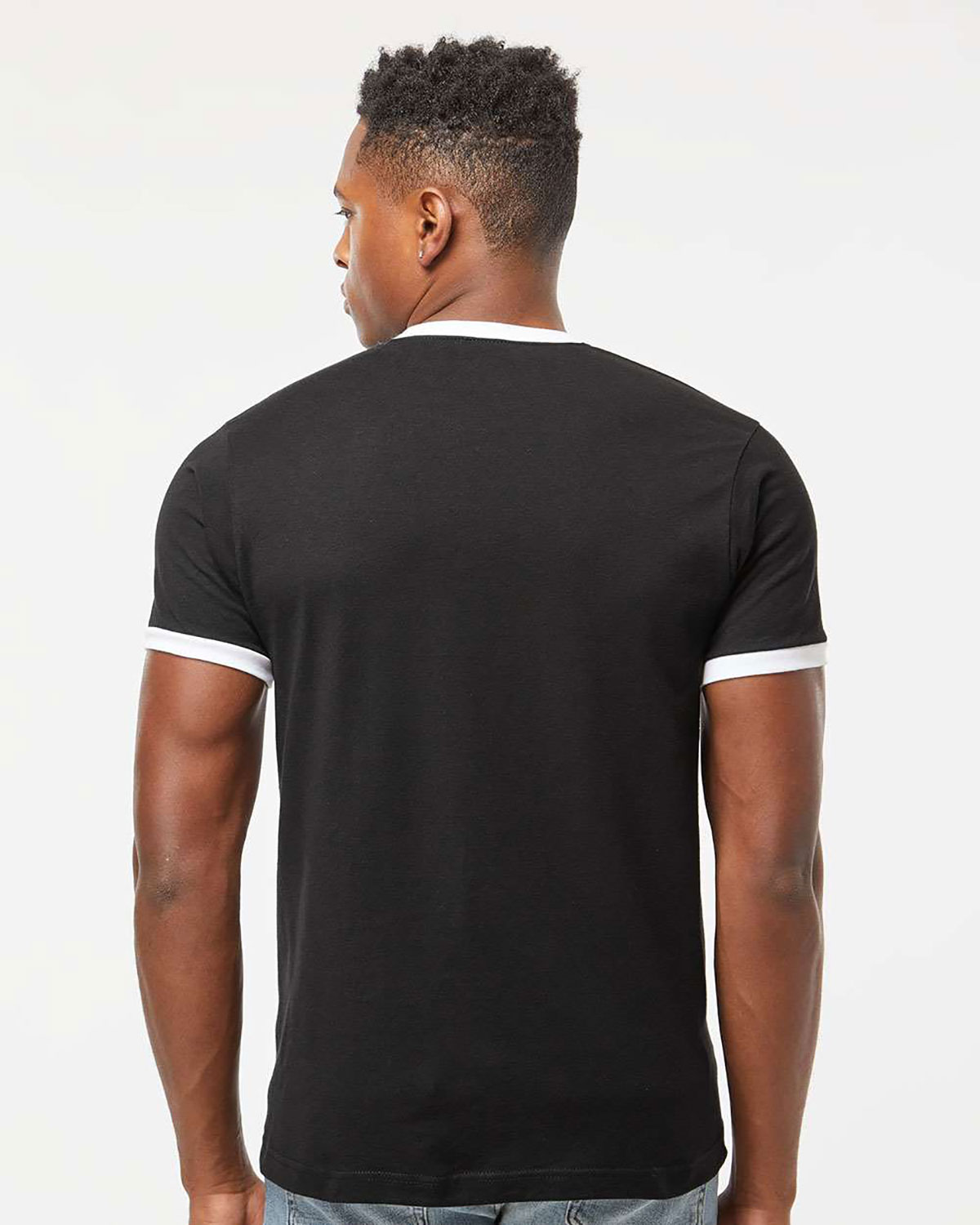 Tultex 246 Unisex Fine Jersey Ringer T-Shirt view 2