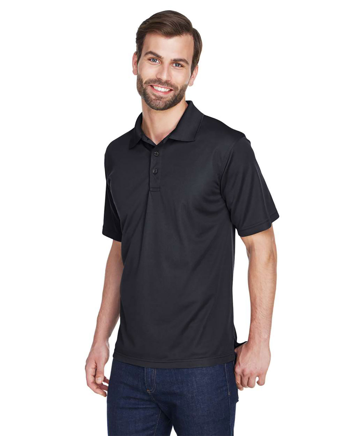 UltraClub 8210 Men's Cool & Dry Mesh Piqu� Polo view 3