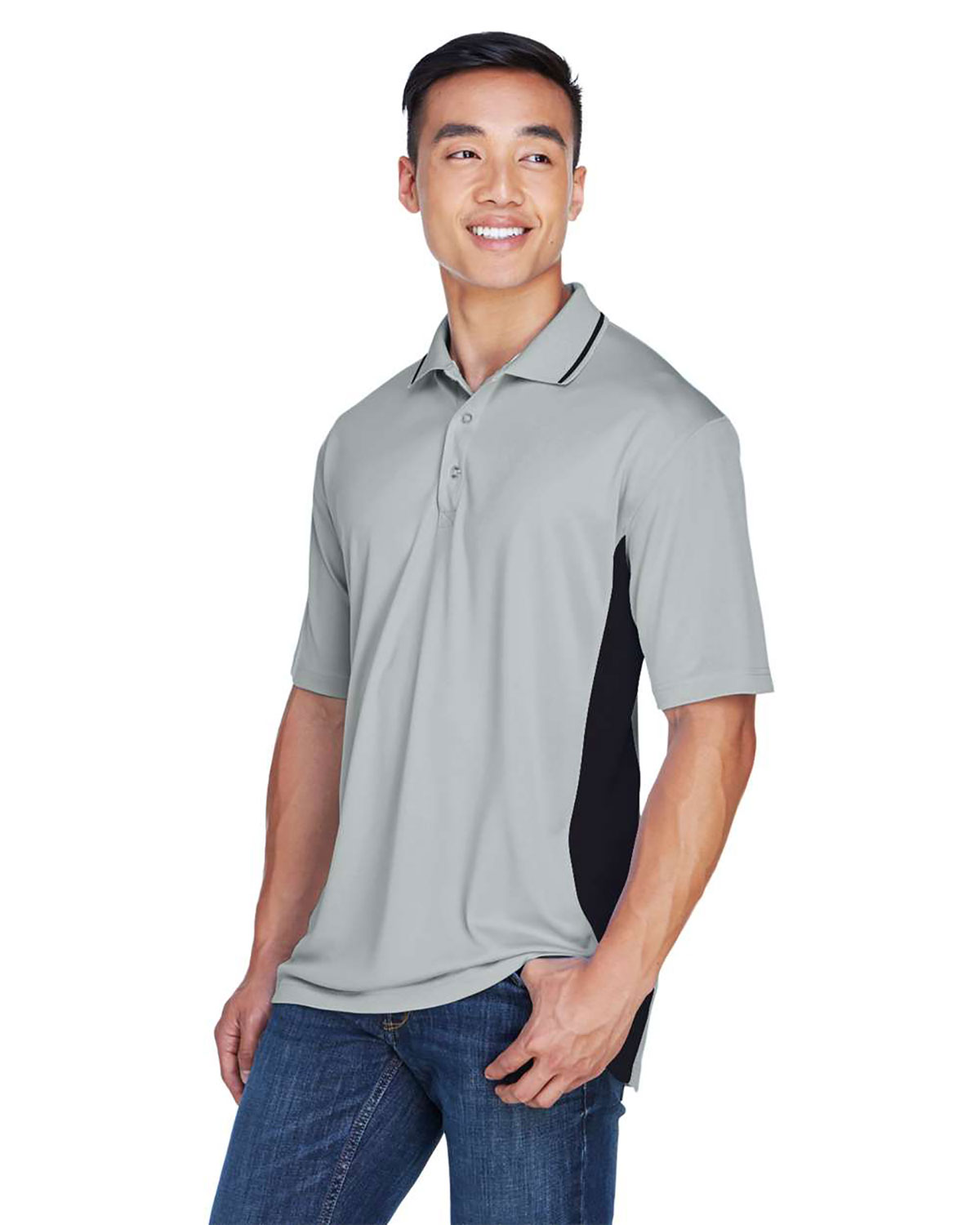 UltraClub 8406 Men's Cool & Dry Sport Two-Tone Polo view 3