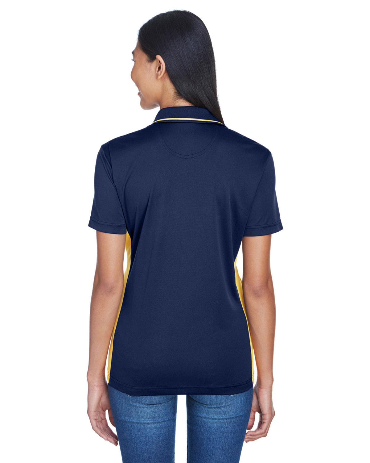UltraClub 8406L Women's Cool & Dry Sport Two-Tone Polo view 2