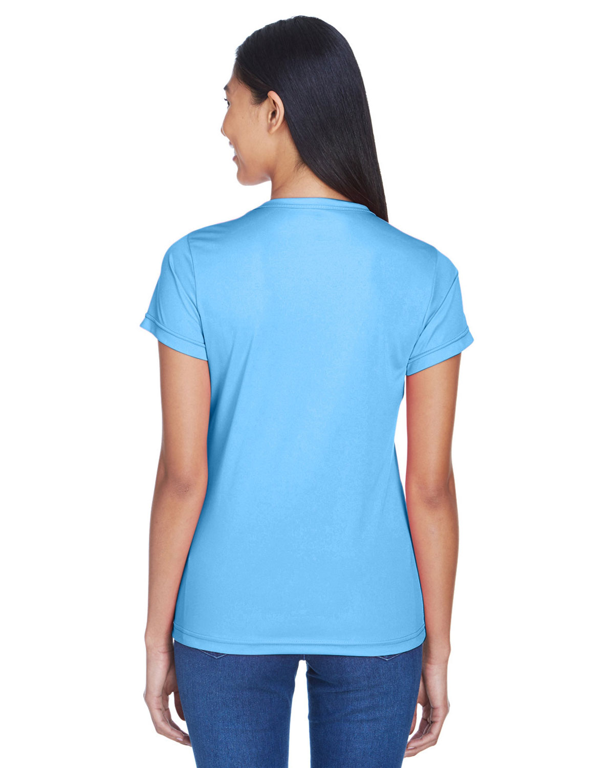 UltraClub 8420L Women's Cool & Dry Sport Performance Interlock T-shirt view 2