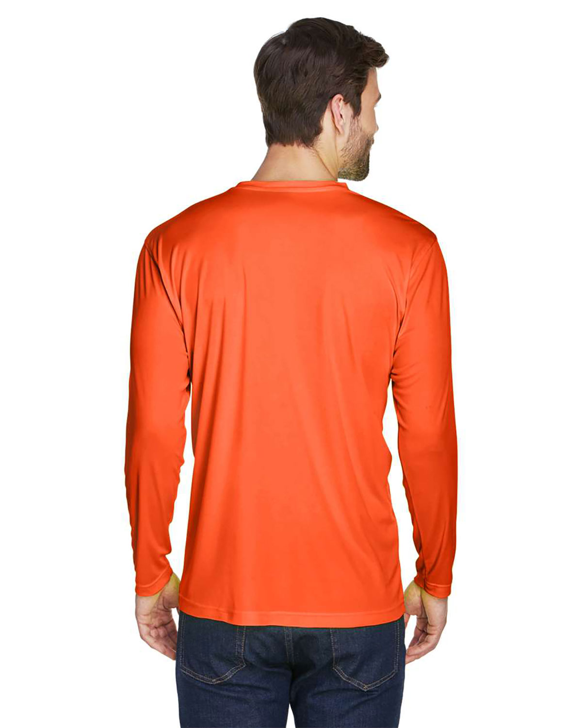 UltraClub 8422 Men's Cool & Dry Sport Long Sleeve Performance Interlock T-Shirt view 2