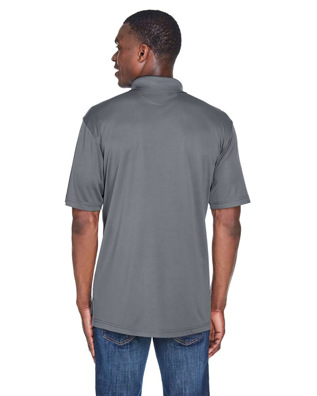 UltraClub 8425 Men's Cool & Dry Sport Performance Interlock Polo view 2