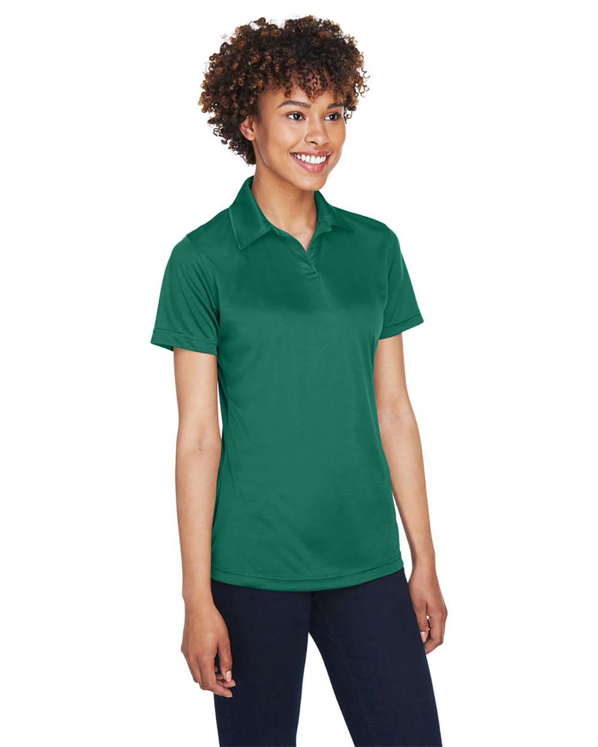 UltraClub 8425L Women's Cool & Dry Sport Performance Interlock Polo view 3
