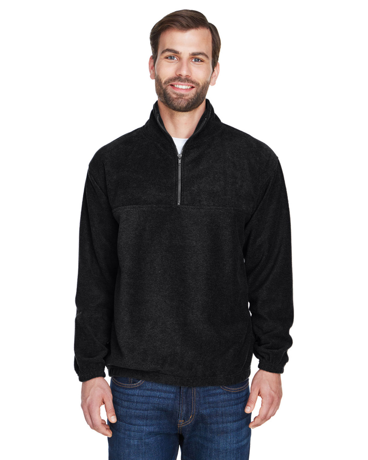 UltraClub 8480 Men Iceberg Fleece 1/4Zip Pullover | GotApparel.com