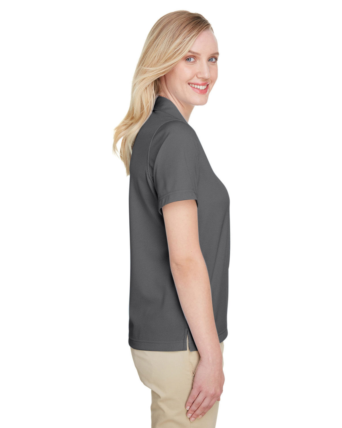 UltraClub UC102W Women's Cavalry Twill Performance Polo view 3