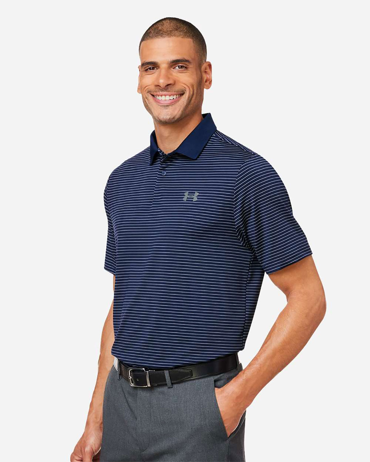 Under Armour 1377376 Men's 3.0 Striped Perf Polo view 3