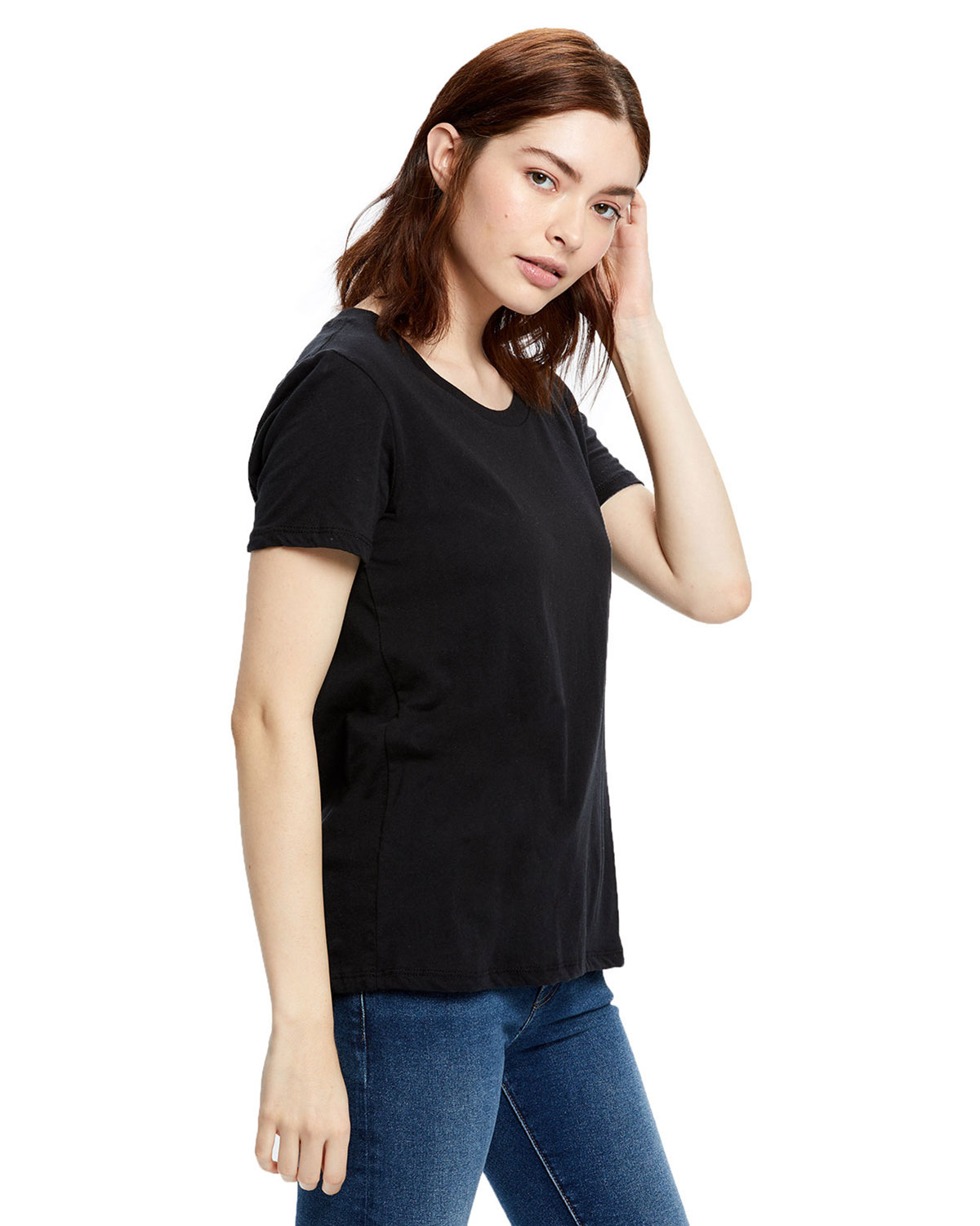 US Blanks US115 Women's Loose Fit Boyfriend Tee view 3
