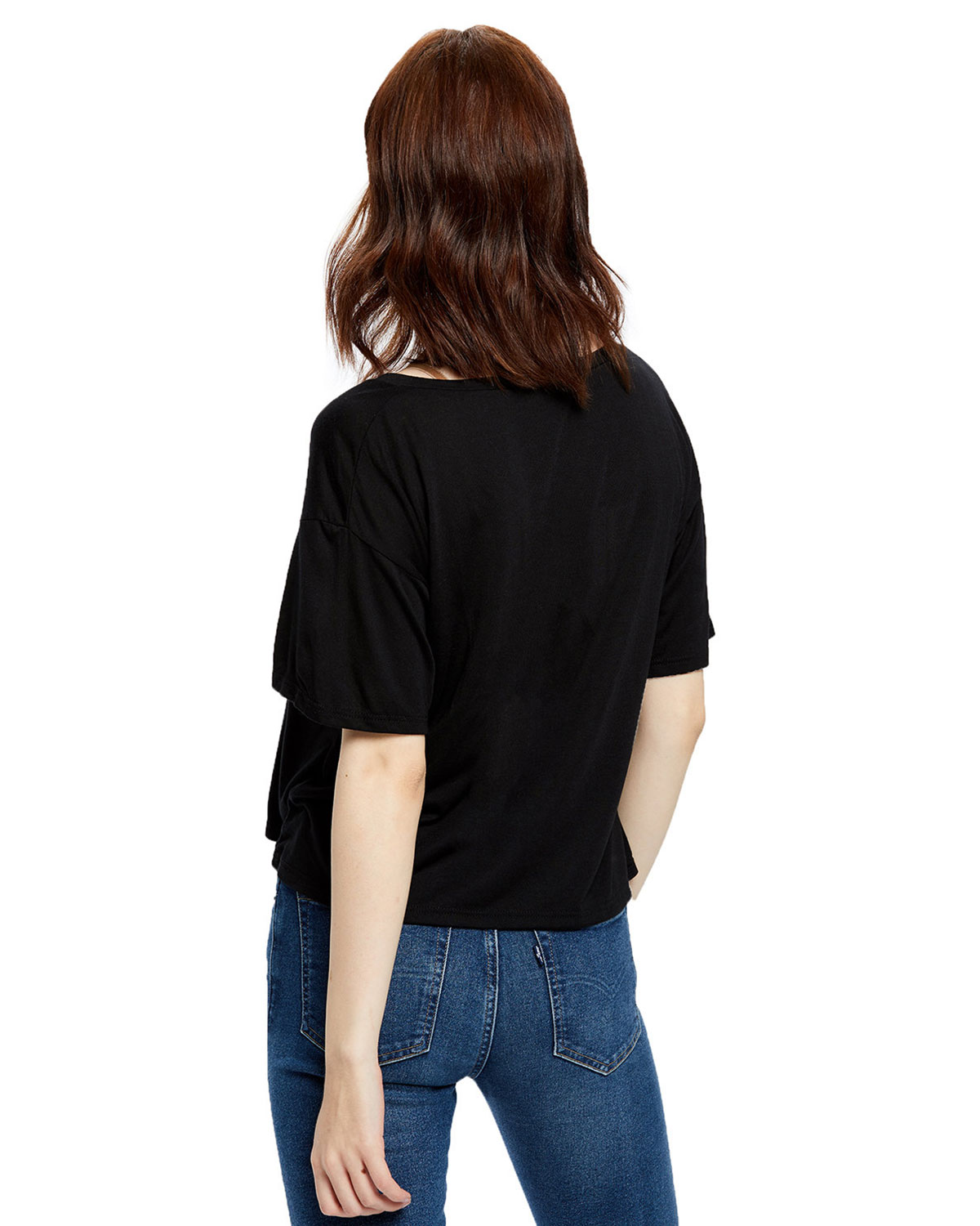 US Blanks US309 Women's Boxy Open Neck Tee view 2