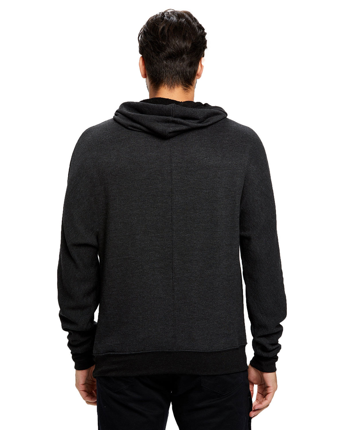 US Blanks US897 Unisex USA Made French Terry Snorkel Hooded Sweatshirt view 2