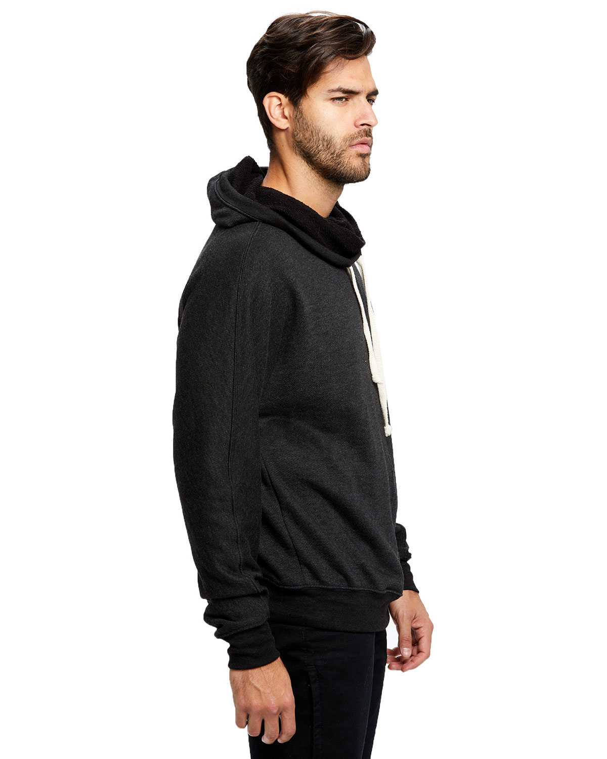 US Blanks US897 Unisex USA Made French Terry Snorkel Hooded Sweatshirt view 3