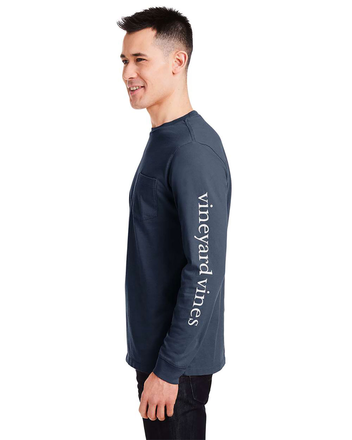 vineyard vines V021214 Unisex Long Sleeve Pocket T-Shirt view 3