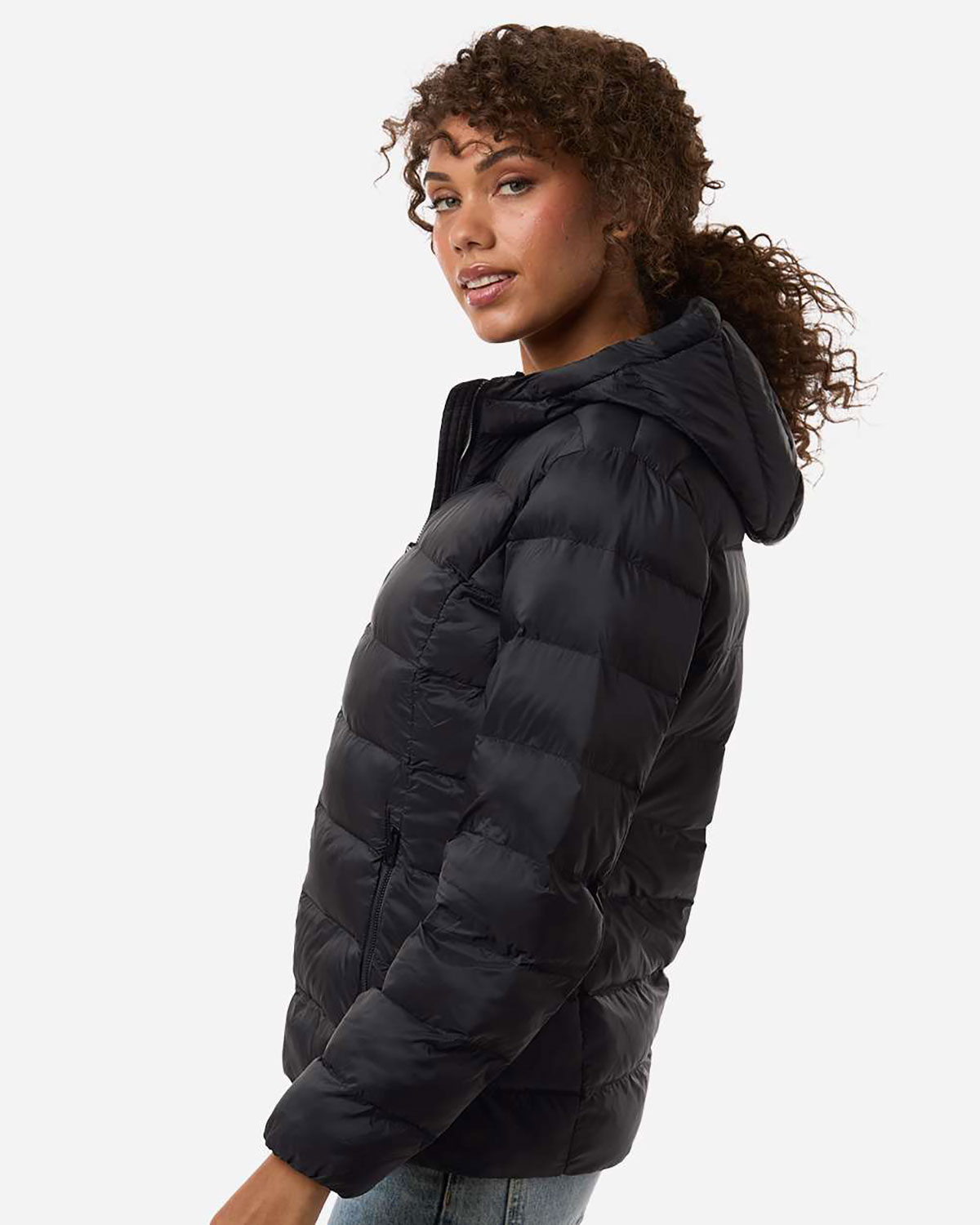 Weatherproof W26715 Women's Lightweight Poly-filled Hooded Puffer Jacket view 3