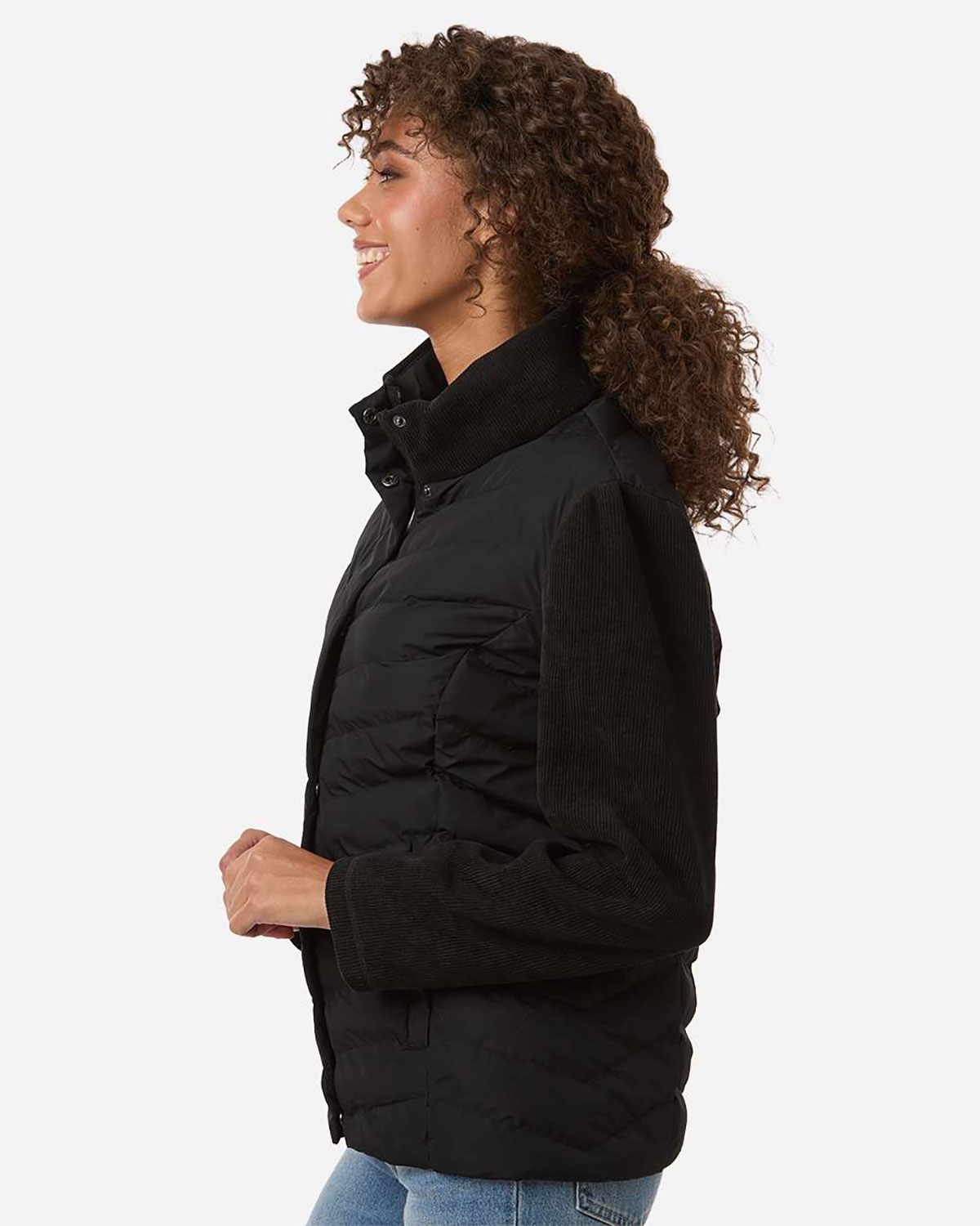 Weatherproof W26719 Women's Mixed Media Chevron Jacket view 3
