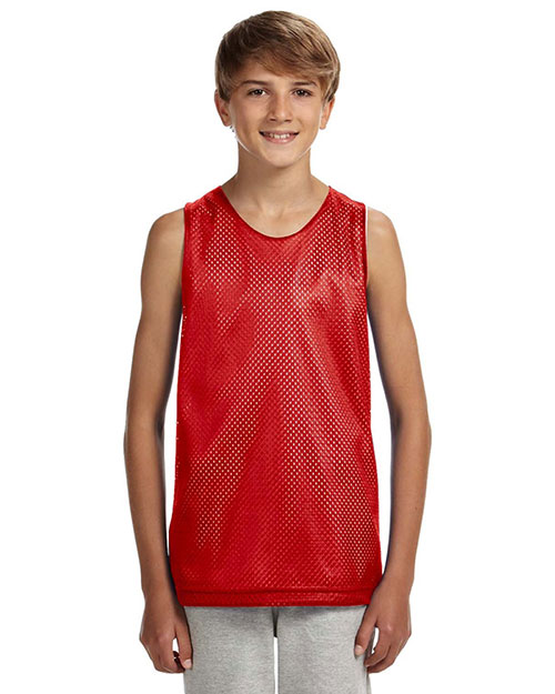 A4 Drop Ship N2206 Boys Reversible Mesh Tank Shirt at GotApparel