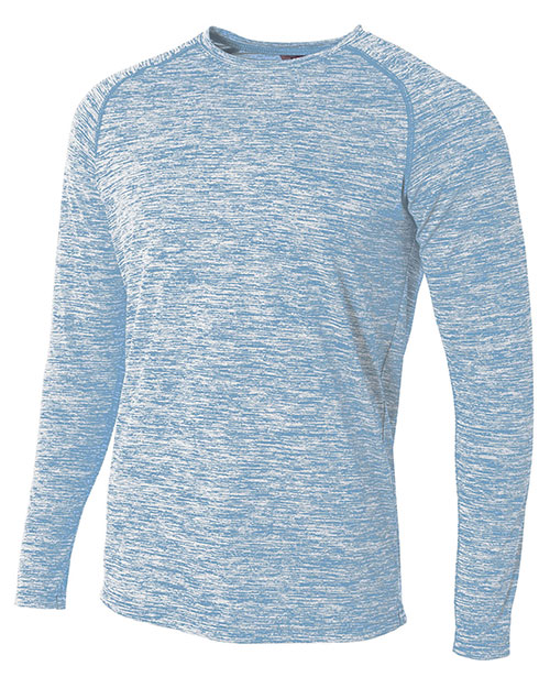 A4 N3305 Men Long Sleeve Raglan Space Dye at GotApparel