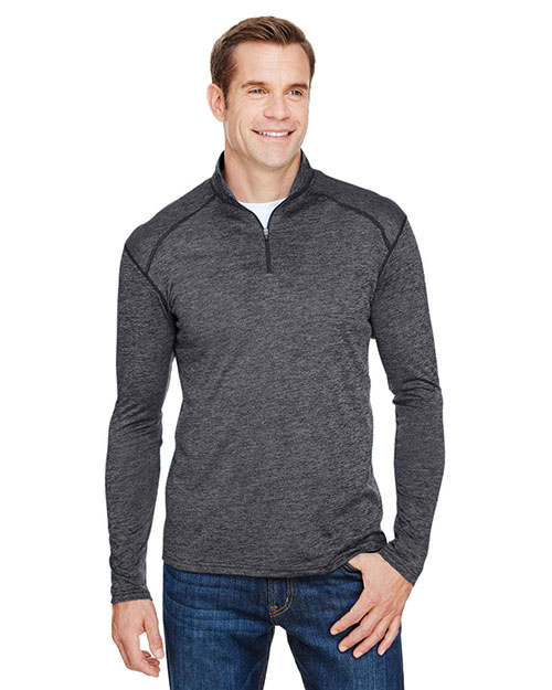 A4 N4010 Mens 4.3 oz Tonal Space-Dye Quarter-Zip at GotApparel