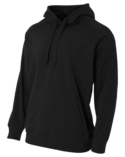 A4 N4237  Men's Solid Tech Fleece Hoodie at GotApparel