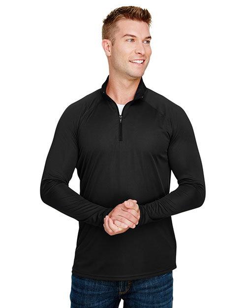 A4 N4268 Men Daily 1/4 Zip at GotApparel