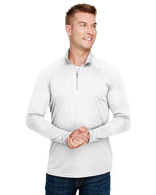 A4 N4268 Men Daily 1/4 Zip at GotApparel