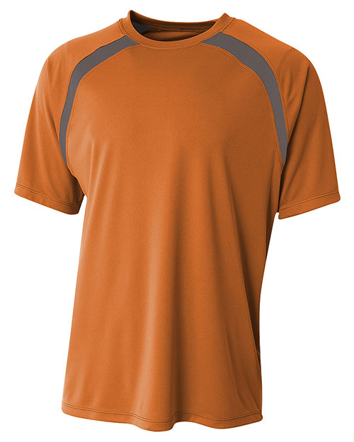 A4 NB3001 Boys Spartan Short Sleeve Color Block Crew at GotApparel