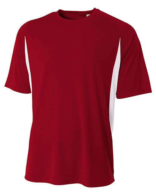 A4 NB3181 Boys Cooling Performance Color Block Short Sleeve Crew at GotApparel