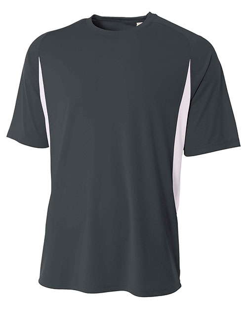 A4 NB3181 Boys Cooling Performance Color Block Short Sleeve Crew at GotApparel