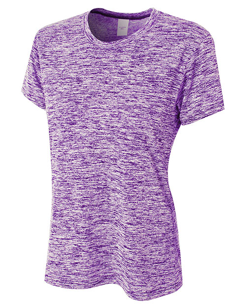 A4 NW3296 Women Space Dye Tech Tee at GotApparel