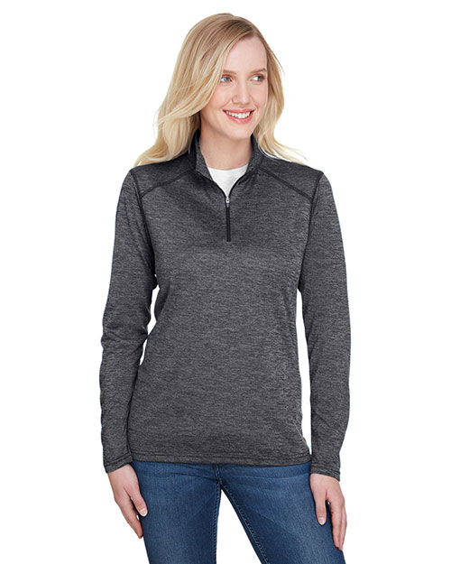 A4 NW4010 Ladies 4.3 oz. Tonal Space-Dye Quarter-Zip at GotApparel