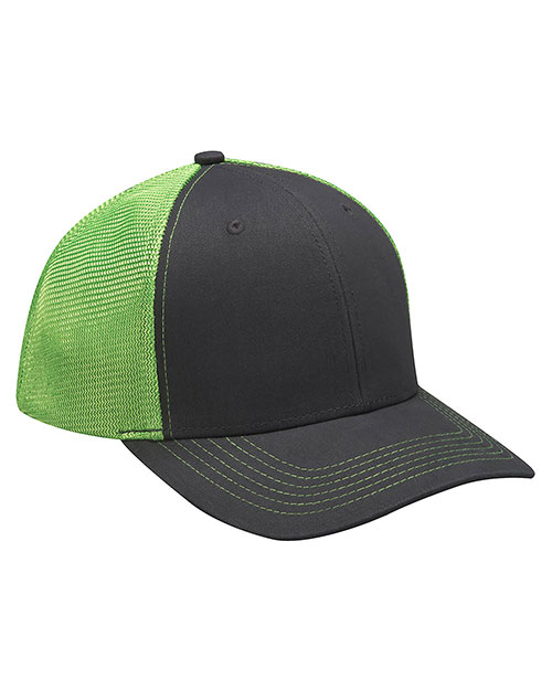 Adams PR102 Brushed Cotton/Soft Mesh Trucker Cap at GotApparel