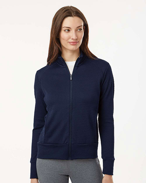 Adidas A1007 Women's Ultimate365 Textured Full-Zip Jacket at GotApparel