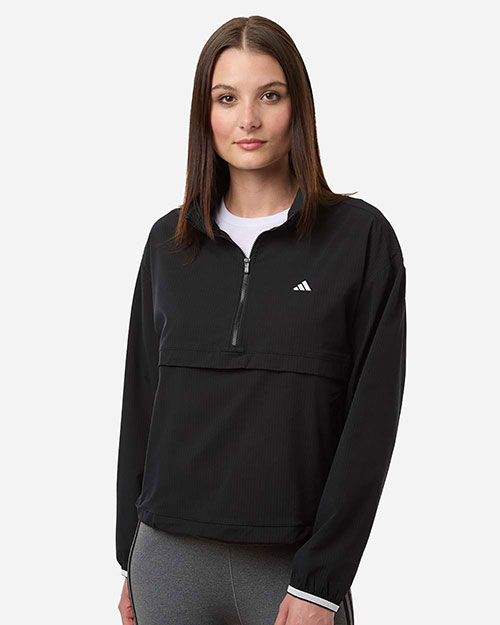 Adidas A1012 Women's Go-To Quarter-Zip Jacket at GotApparel