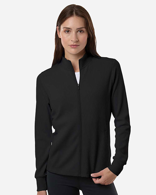 Adidas A1015 Women's Performance Textured Full-Zip Jacket at GotApparel